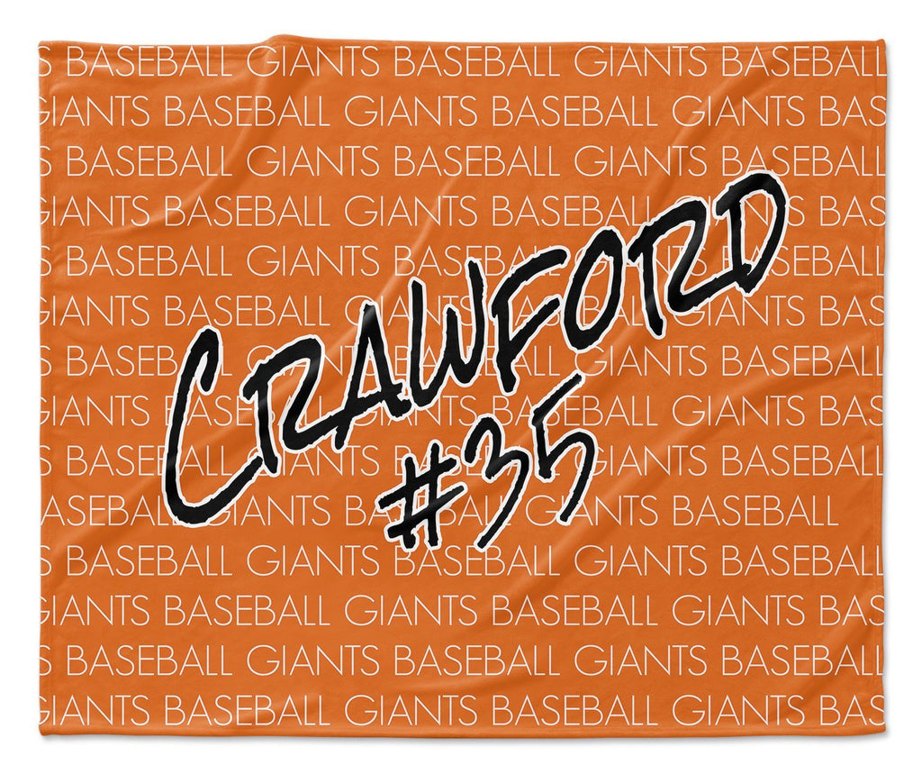 TEAM - NAME & NUMBER PERSONALIZED THROW BLANKET
