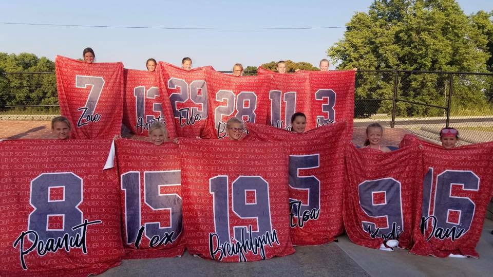 PERSONALIZED LARGE NUMBER TEAM BLANKET